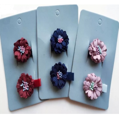 High quality fabric flower hair clip for girls